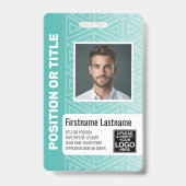 Badge Photo d'identité de l'employé - tribal moderne, co (Avant)