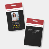 Badge Photo d'identité de l'enseignant de l'école Super  (Avant & arrière)