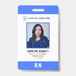 Badge Photo d'identité de l'infirmière en chef   Logo de