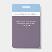 Badge Photo d'identité de professeur d'école motivationn (Arrière)