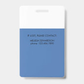 Badge photo d'identité de professionnel de la santé de l (Arrière)