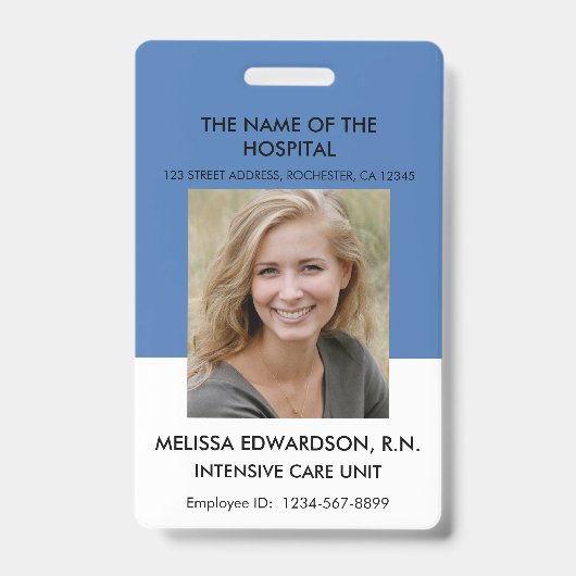 Badge photo d'identité de professionnel de la santé de l (Avant)