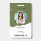 Badge Photo d'identité de salarié avec code couleur modi (Avant)