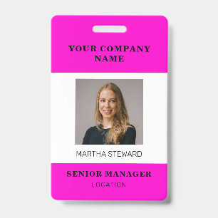 Badge photo d'identité de votre entreprise