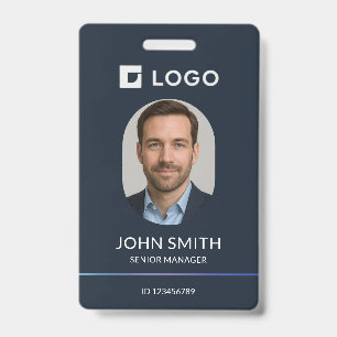 Badge Photo d'identité d'employé de la marine moderne