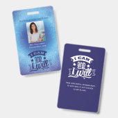 Badge Photo d'identité du personnel enseignant de l'écol (Avant & arrière)