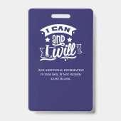 Badge Photo d'identité du personnel enseignant de l'écol (Arrière)