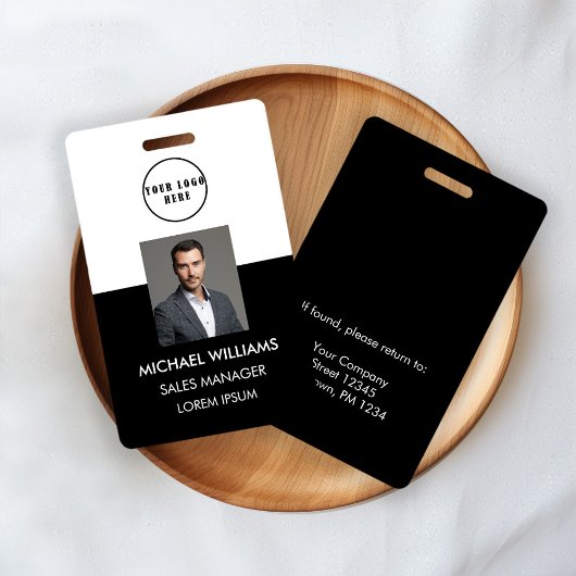 Badge photo d'identité employé