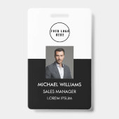 Badge photo d'identité employé (Avant)
