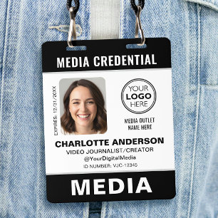 Badge Photo d'identité moderne pour les médias Logo Sécu