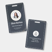 Badge Photo d'identité officielle de l'employé de la Mar (Avant & arrière)