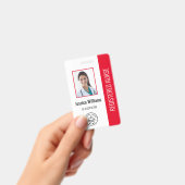 Badge photo d'identité personnalisé pour l'employé (Manuel / portable)