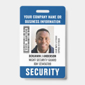 Badge Photo d'identité personnalisée avec nom et code-ba (Avant)