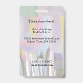 Badge Photo d'identité personnalisée de l'enseignant d'a (Back)