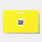 Badge Photo d'identité professionnelle de l'employé jaun (Arrière)