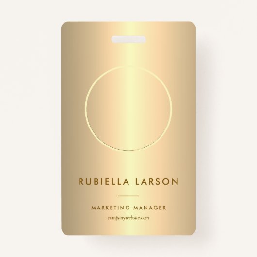 Badge Photo d'identité professionnelle de l'employé mode (Devant)