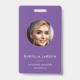 Badge Photo d'identité professionnelle d'employé moderne