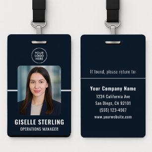 Badge Photo d'identité professionnelle d'employé Société