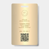 Badge Photo d'identité professionnelle employé moderne C (Arrière)