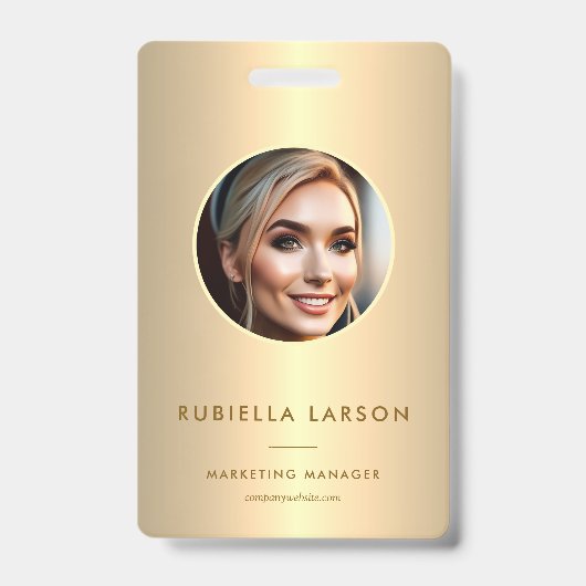 Badge Photo d'identité professionnelle employé moderne C (Avant)