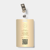 Badge Photo d'identité professionnelle employé moderne C (Arrière avec clip)