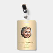 Badge Photo d'identité professionnelle employé moderne C (Avant avec clip)