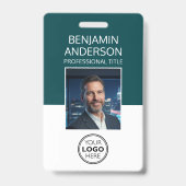 Badge Photo d'identité professionnelle Logo Employé Pers (Avant)