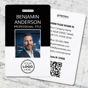 Badge Photo d'identité professionnelle Logo Employé Pers