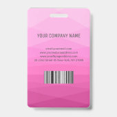 Badge Photo d'identité professionnelle sur fond polygona (Arrière)