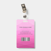 Badge Photo d'identité professionnelle sur fond polygona (Arrière avec clip)