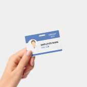 Badge Photo d'insigne personnalisé de l'employé, code-ba (À main)