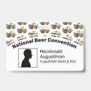 Badge Photo du délégué de la convention de bière
