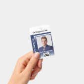 Badge photo du logo - Bleu foncé et blanc (Manuel / portable)