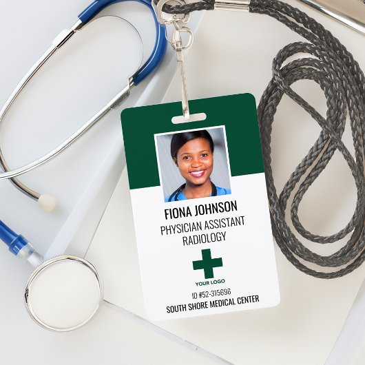 Badge Photo du logo personnalisé de l'employé Médicale