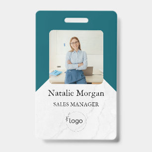 Badge photo élégant et personnalisé pour employé d