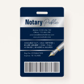 Badge Photo Empleure Photo du procureur général Notaire  (Dos)