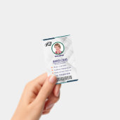 Badge photo employé logo ou code QR blanc (Manuel / portable)