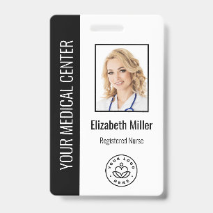 Badge Photo et texte personnalisés Médicales