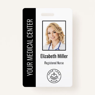 Badge Photo et texte personnalisés Médicales