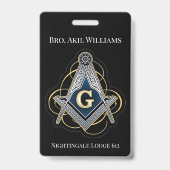 Badge Photo Freemason (Dos)