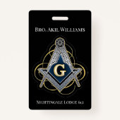Badge Photo Freemason (Dos)
