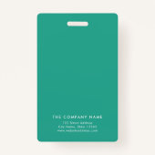 Badge Photo géométrique rose et Turquoise couche (Dos)