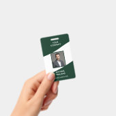 Badge Photo ID Blanc Vert (Manuel / portable)