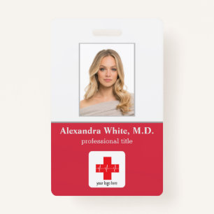 Badge Photo ID employé Hôpital Médicale professionnel
