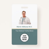 Badge Photo ID Hospital Nom professionnel Médicale de l' (Dos)
