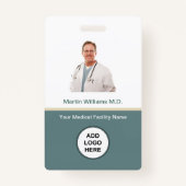 Badge Photo ID Hospital Nom professionnel Médicale de l' (Devant)