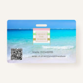 Badge Photo ID Logo Ocean Beach Sea (Dos)