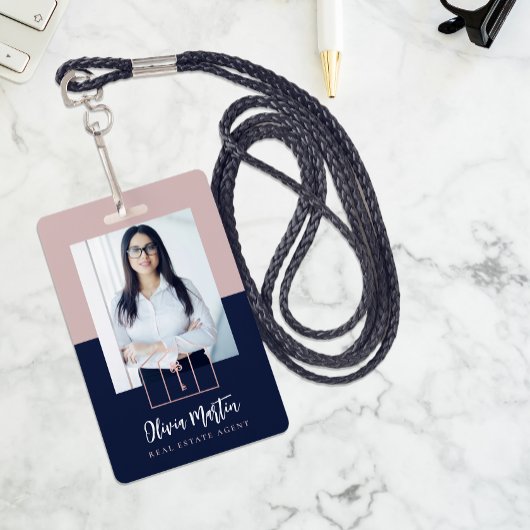 Badge Photo & Logo Immobilier Professionnel Moderne