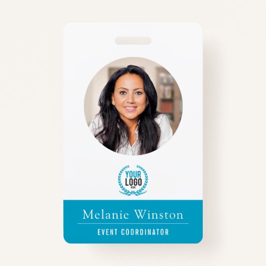 Badge Photo| Logo Professionnel Office| Turquoise profon (Devant)