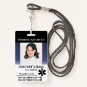 Badge photo Médicale - Bleu foncé (Devant avec lanière)